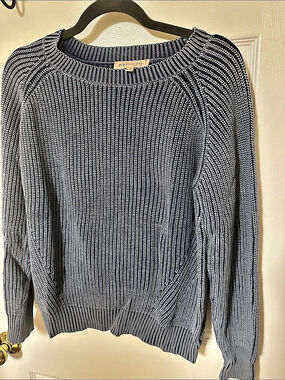 Philosophy Striped Crew Neck Sweater in Black & White Medium